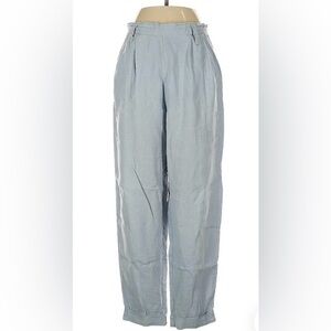 Not Perfect Linen Light Blue Tapered Leg Linen Pants Size Small/ Medium